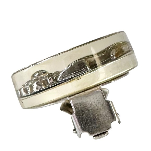 Authentic CHANEL Aurora Borealis Iridescent Rainbow Vintage ‘97 Clip On Earrings - Picture 10 of 16